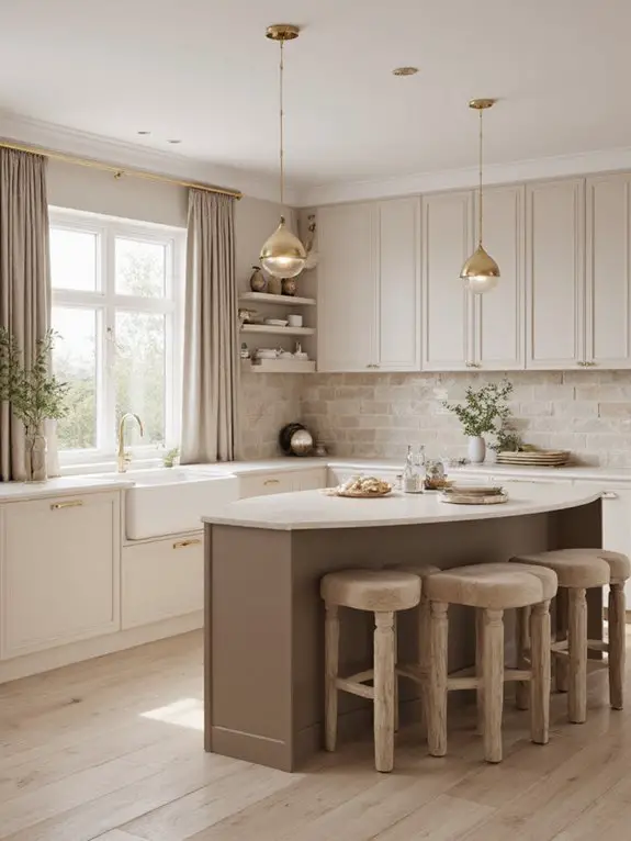 elegant neutral kitchen aesthetics