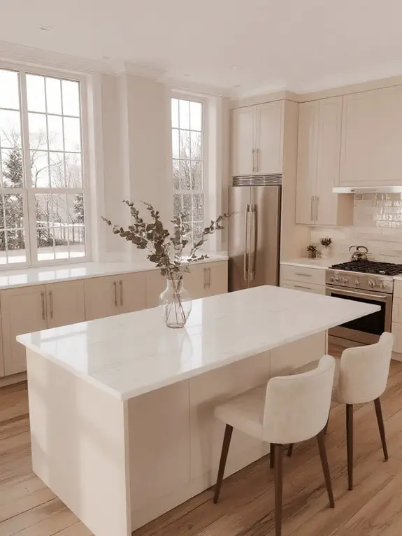 elegant neutral kitchen design