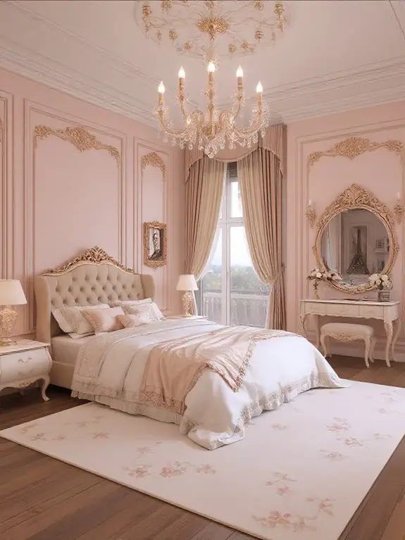 elegant parisian bedroom design