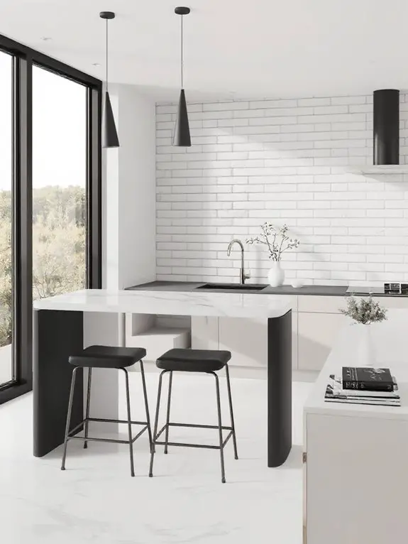 floating breakfast bar