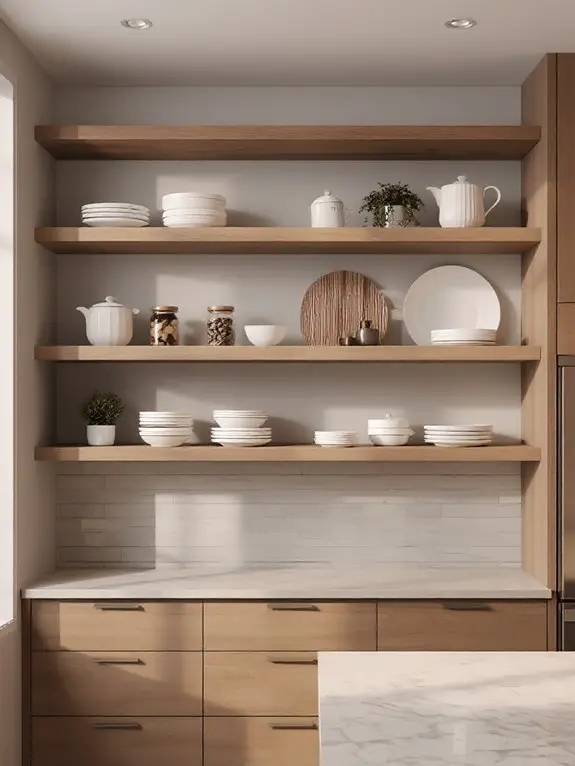 functional minimalist display shelving