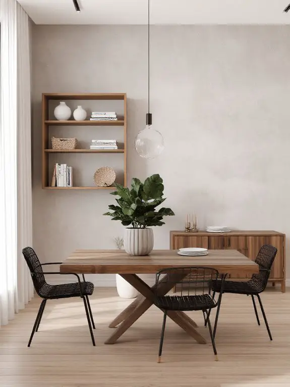 functional open display shelves