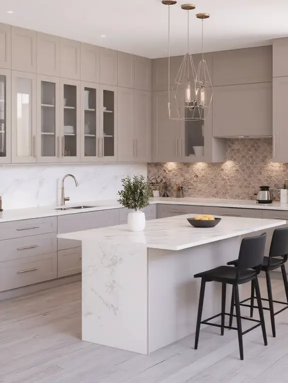 glass accented neutral sophistication