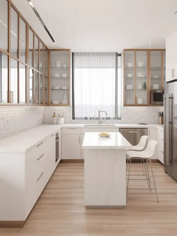glass cabinets amplify light