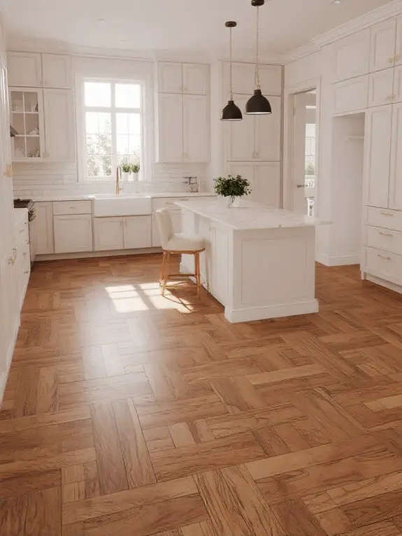 herringbone flooring upgrade