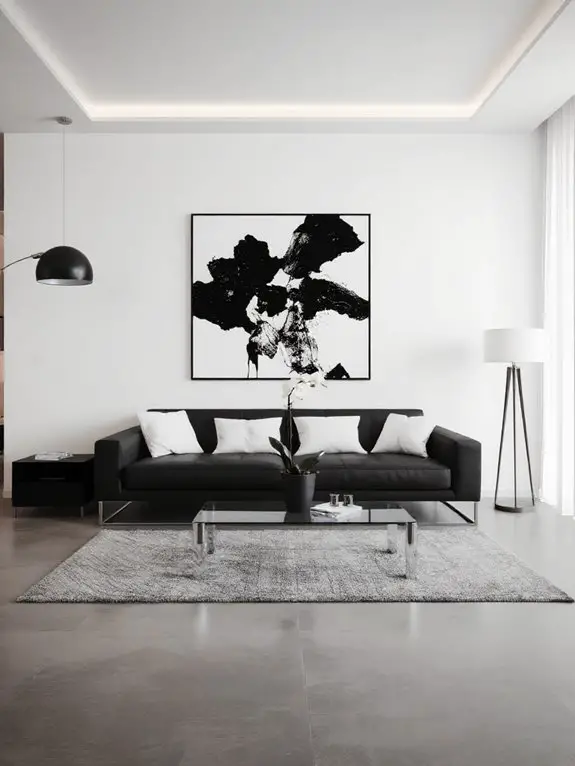 high contrast minimalist elegance