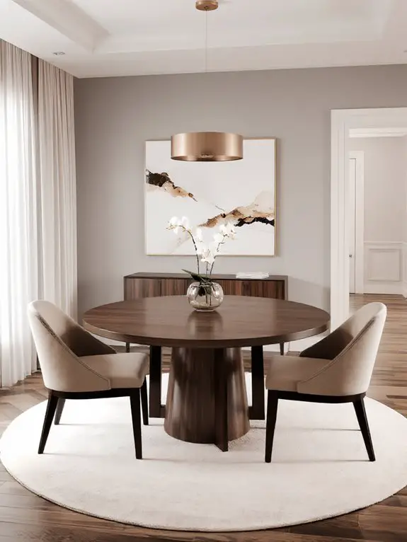intimate round dining moments