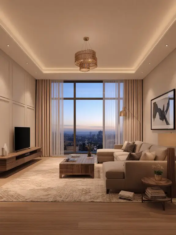 layered warm adaptable lighting