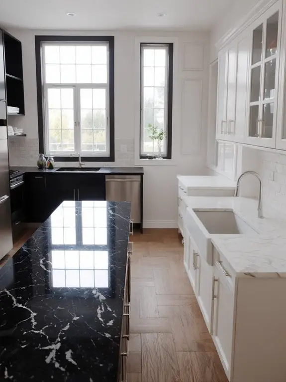 light dark countertop contrast