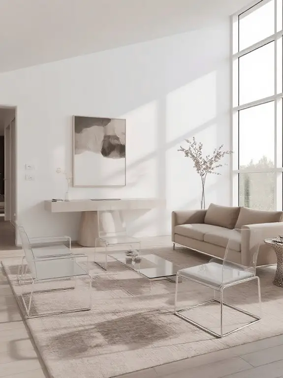 light passing minimalist furniture