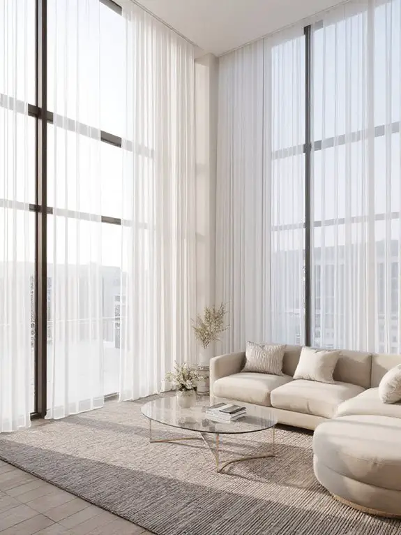 luxurious floor length curtain elegance