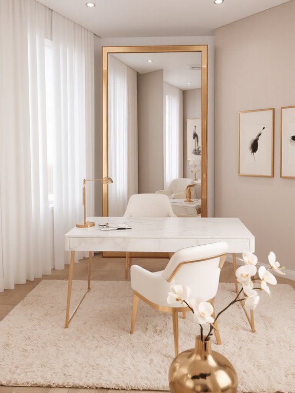 marble gold elegant office