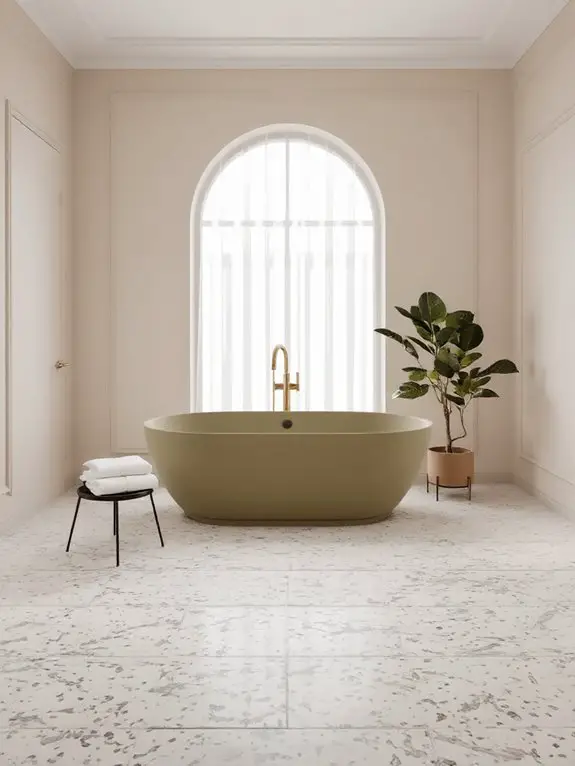 matte olive terrazzo harmony