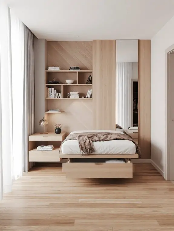 maximize small bedroom storage
