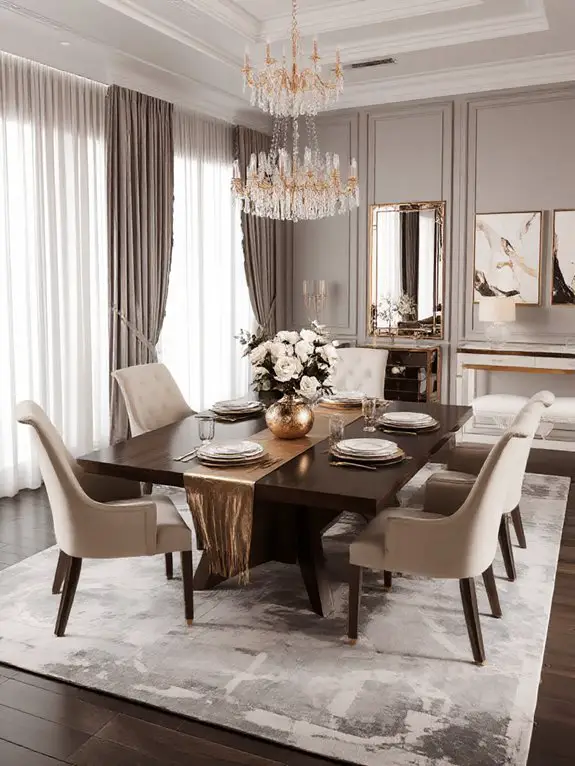 metallic elegance accents balance