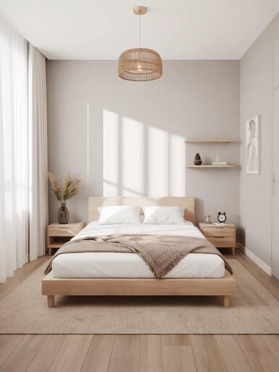 minimal floating shelf decor