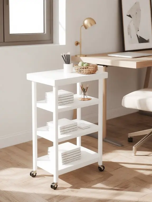 mobile vertical workspace organizer