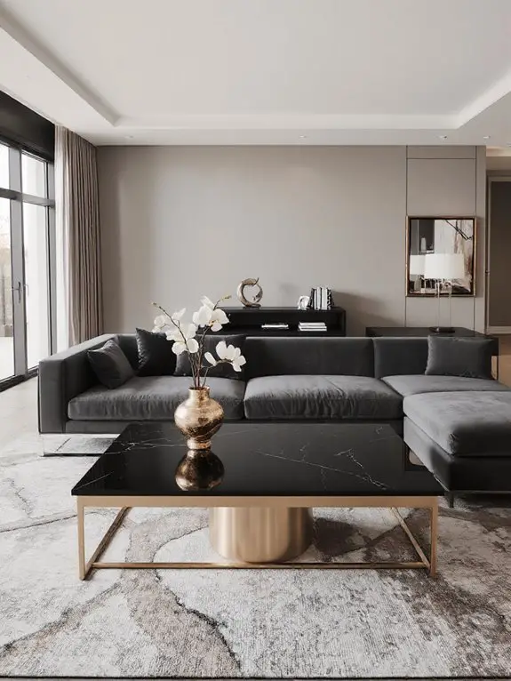modern metallic minimalist accents
