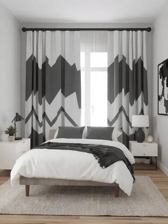 modern patterned blackout curtains