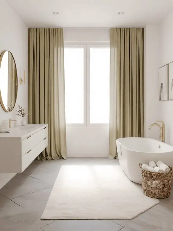 moisture resistant olive curtains
