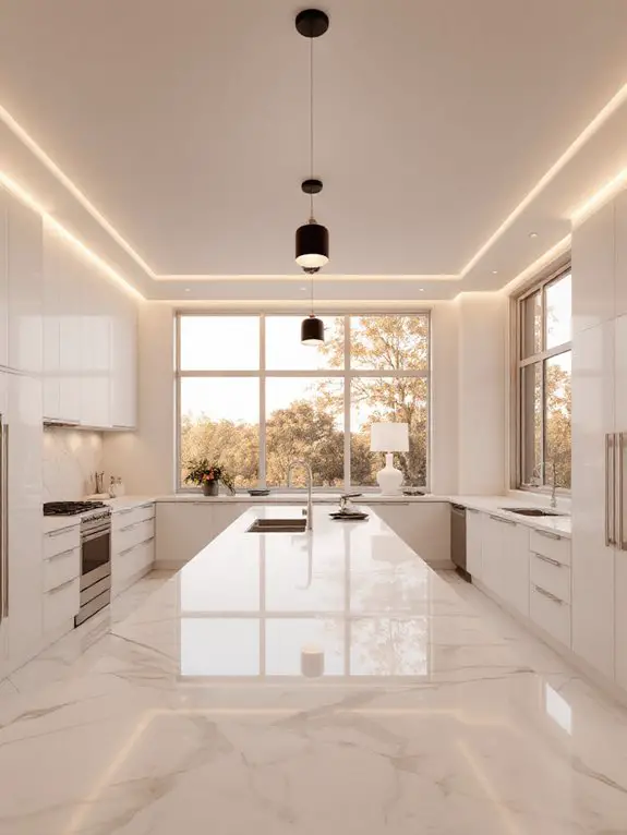 multi level kitchen lighting