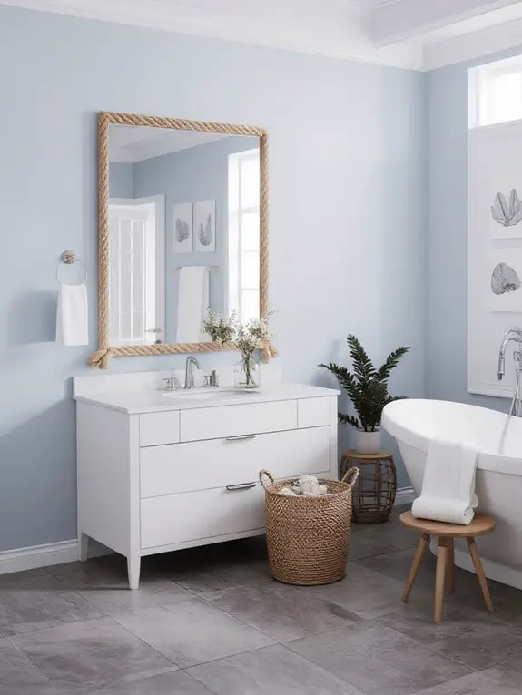 nautical rope mirror frames