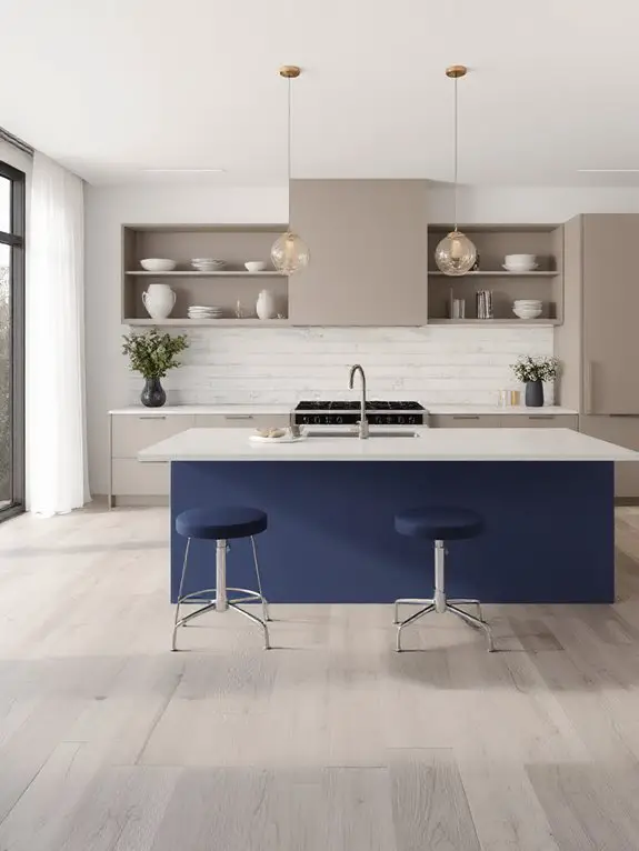 navy accent taupe sophistication