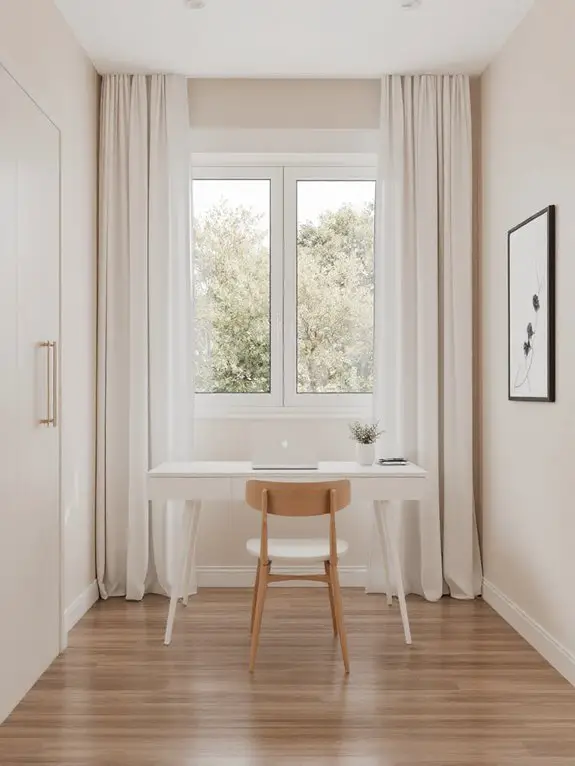neutral floor length curtains