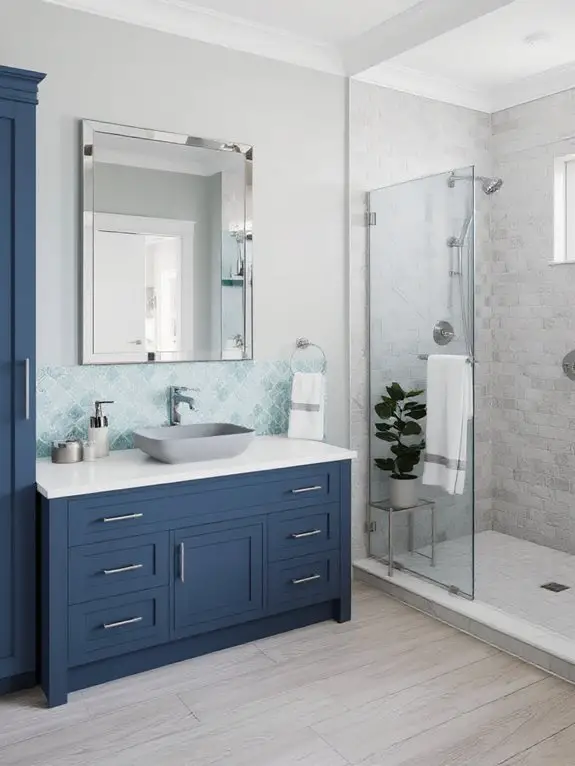 ocean blue coastal vanity