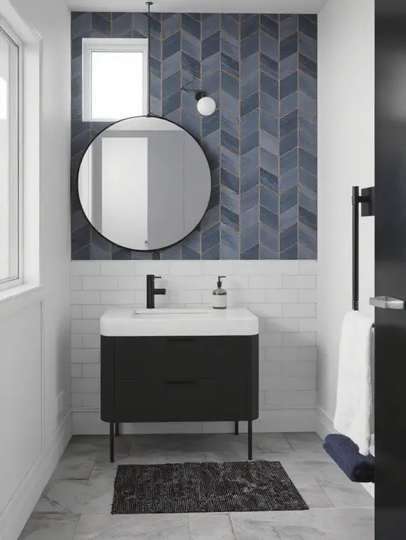 patterned moisture resistant wall