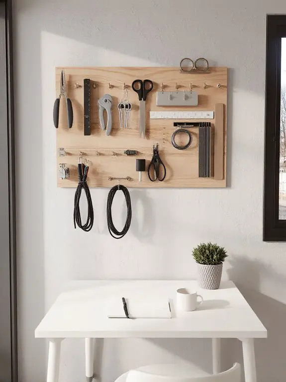 pegboard organization solution