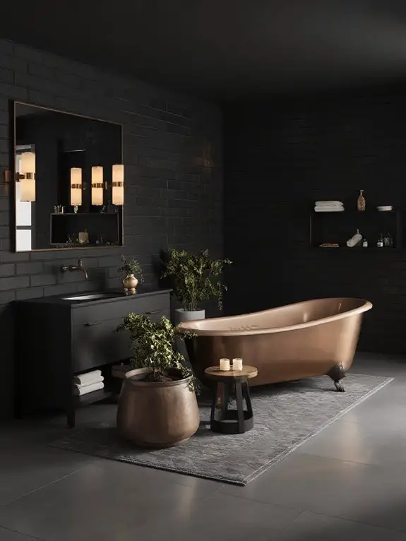 rich dark wood accents