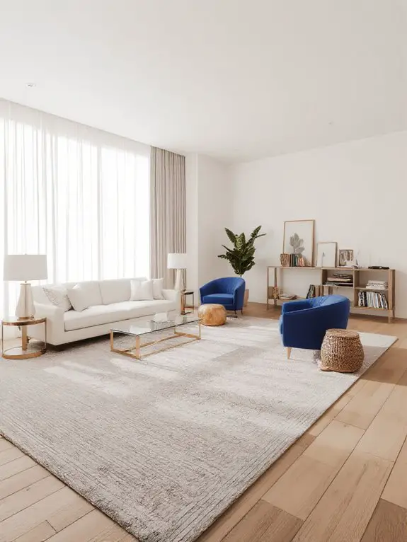 rugs define open spaces