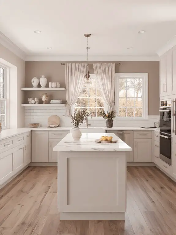 rustic taupe kitchen details