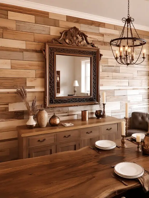 rustic wood dining charm