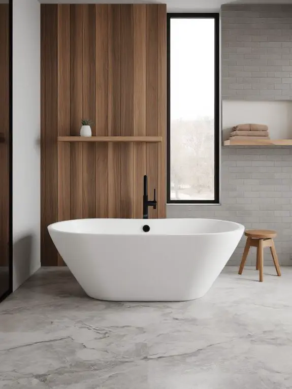 sculptural minimalist bath centerpiece