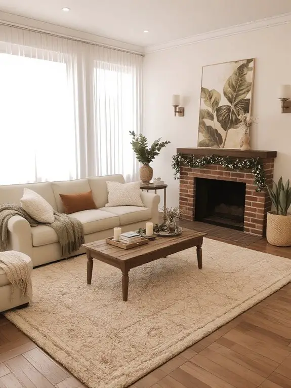 seasonal greenery accents