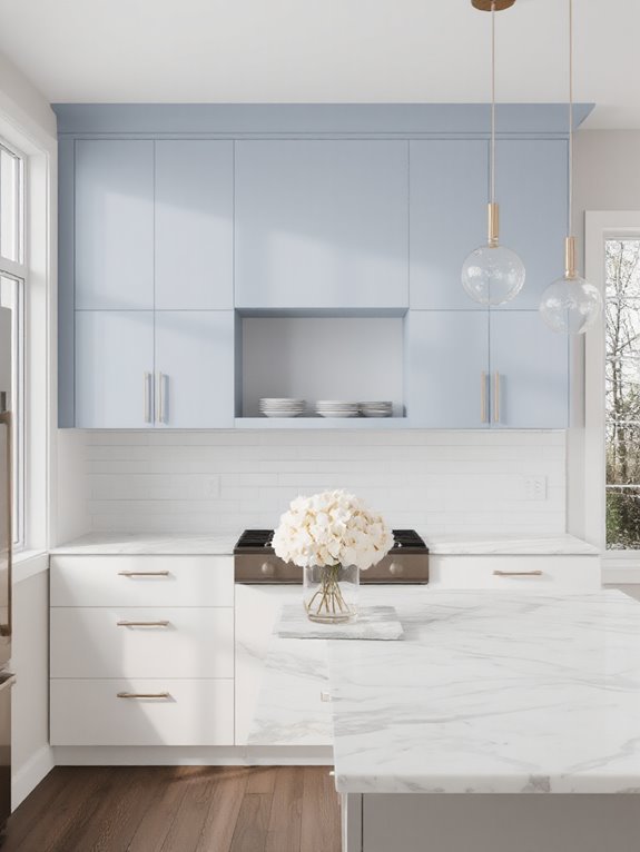serene blue kitchen elegance