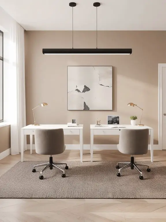 shared desk optimal lighting
