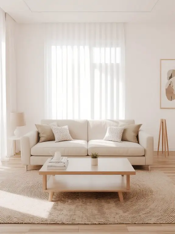 sheer curtains enhance light