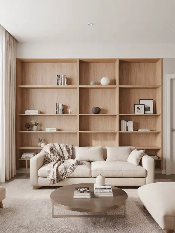 shelving enhances rooms creatively