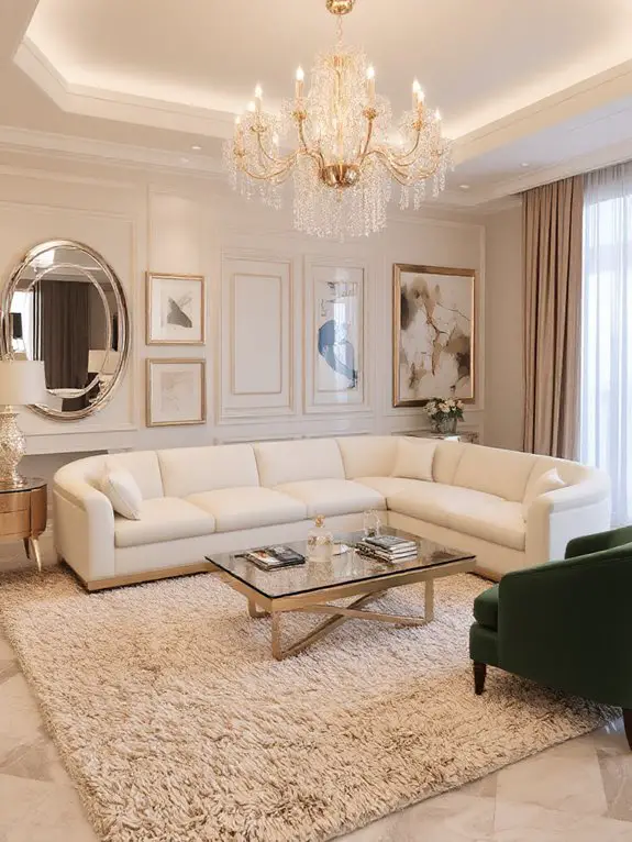 shimmering metallic elegance enhances
