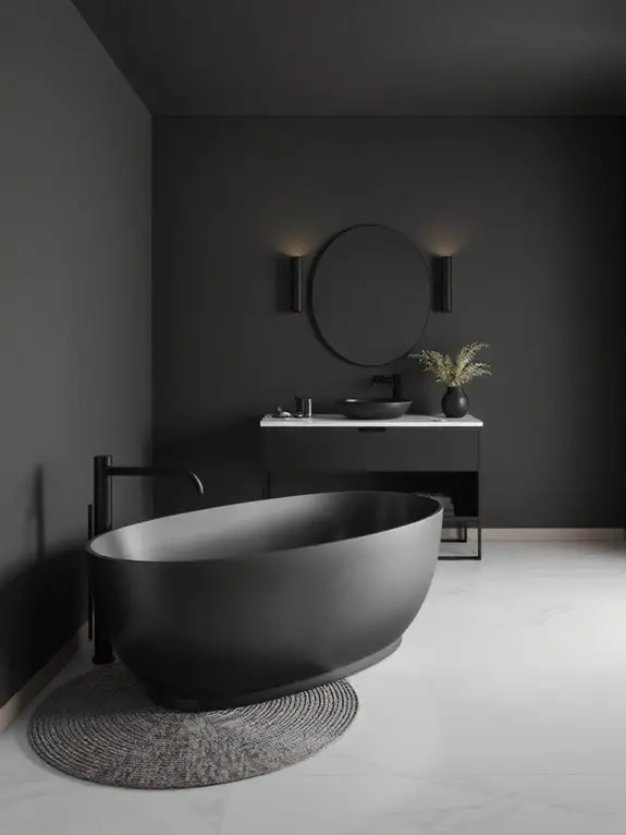 sleek black fixtures elegance