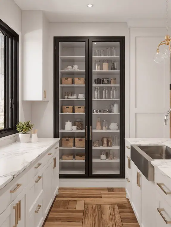 sleek glass pantry upgrade