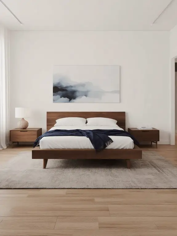 sleek minimalist bedroom design