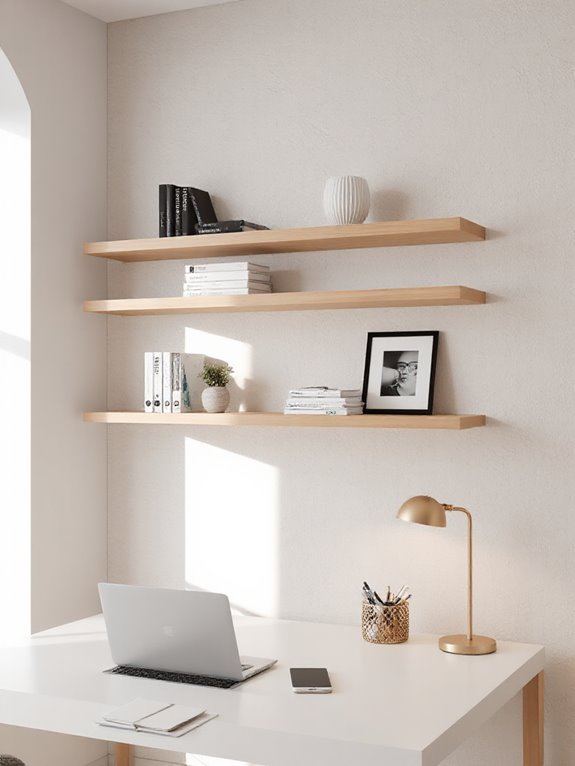 sleek organized wall storage