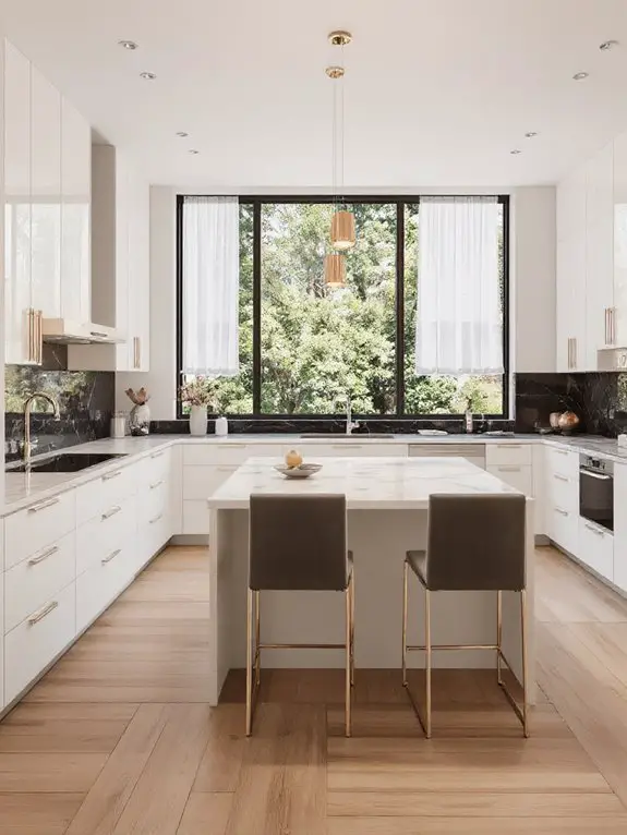 sleek reflective modern cabinetry