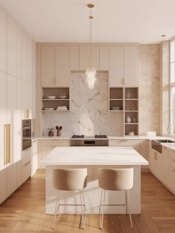 sophisticated beige glass elegance