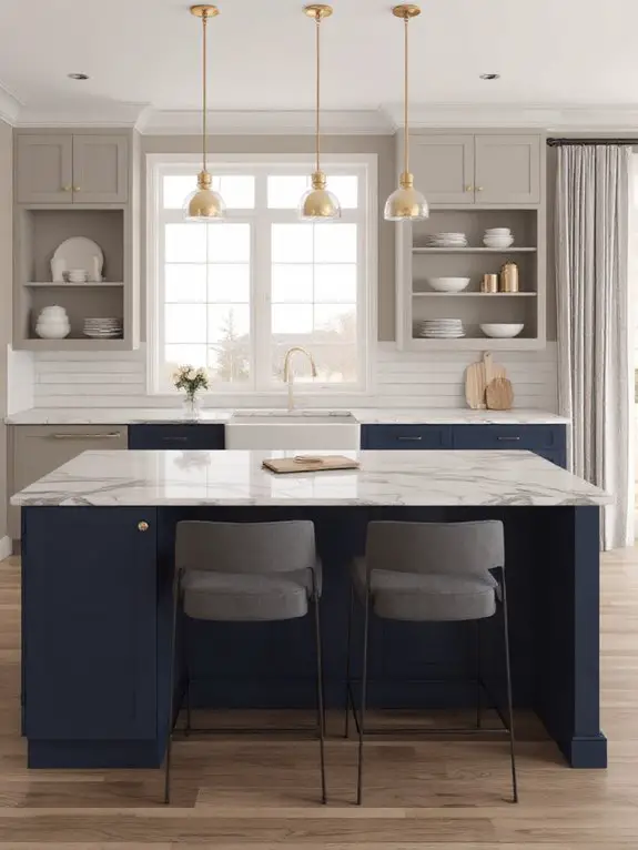 sophisticated warm navy balance