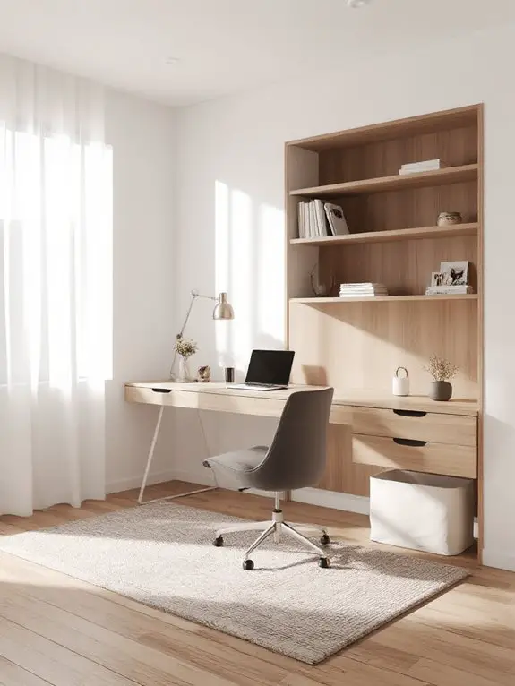 space saving built in office